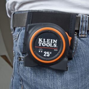 Klein Tools 5707 Tape Measure Holder, Heavy Duty Nylon, Tunnel Belt Fits 2.25-Inch, 4.125 x 2.25 x 3.75-Inch