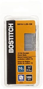 bostitch finish nails, bright, 1-1/4-inch, 16ga, 1000-pack (sb16-1.25-1m)