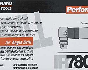 Ingersoll Rand 7807R 3/8” Reversible Air Angle Drill, Standard Duty, 1800 RPM, Quiet, Durable Jacobs Multi-Craft Chuck, Grease Plug