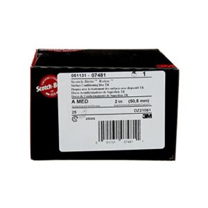 Cubitron Scotch-Brite Roloc Surface Conditioning Disc, TR 07481, 2 in x NH A MED, 25 per box