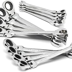 GEARWRENCH 12 Pc. 12 Pt. Flex Head Ratcheting Combination Wrench Set, Metric - 9901D