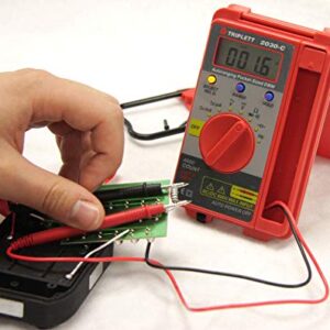 Triplett Pocket-Sized CAT II 4000 Count Digital Multimeter - AC/DC Voltage, AC/DC Current, Resistance, Frequency, Capacitance, Continuity, and Diode Check (2030)