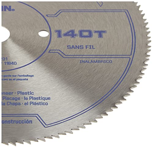 IRWIN Tools Classic Series Steel Corded Circular Saw Blade, 7 1/4-inch, 140T, .087-inch Kerf (11840)