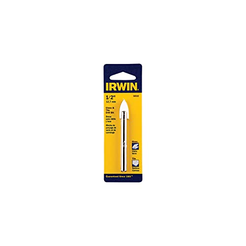 Irwin Tools 50532 Carbide Tile and Glass Drill Bit (5 Pack), 1/2"