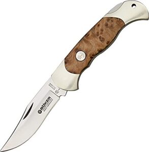 boker 112002th thuya lock blade hunter pocket knife with 3-3/8 in. straight edge blade