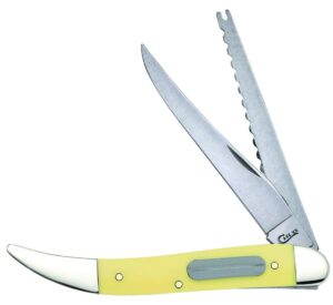 case yellow fishing pocket knife