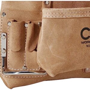 CLC Custom Leathercraft I923X Suede Carpenter's Nail and Tool Bag, 10 Pocket