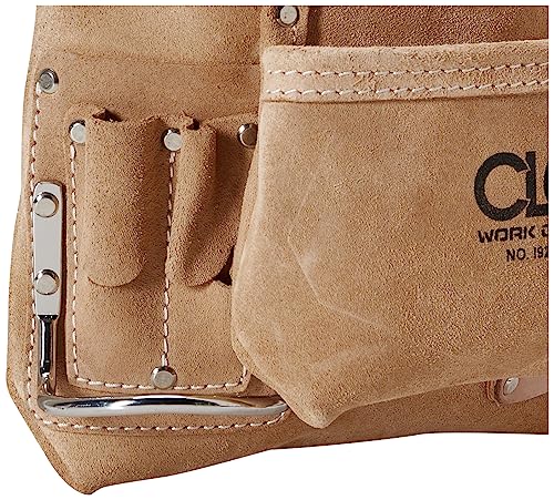 CLC Custom Leathercraft I923X Suede Carpenter's Nail and Tool Bag, 10 Pocket