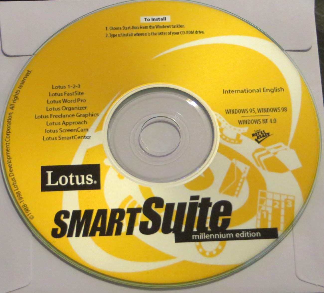 Lotus SmartSuite 9.8 Millenium Edition