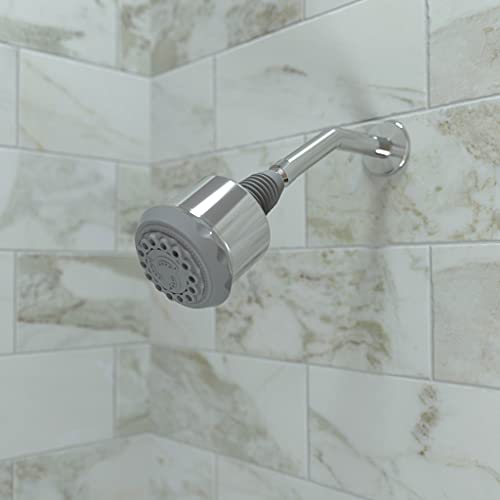 hansgrohe Clubmaster 4-inch Easy Clean Easy Install Showerhead Modern 3-Spray Full, Pulsating Massage, Soft spray with QuickClean in Chrome, 28496001