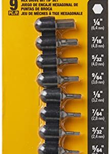 DEWALT Hex Bit Set, 9-Piece (DW2068)