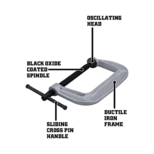 WILTON TOOLS 145C C-Clamp, 5" Jaw Opening, 3" Throat (41407)