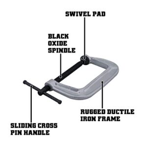 WILTON TOOLS Wilton 141-1/2C Carriage C-Clamp, 1-1/2" Jaw Opening, 1-1/2" Throat (41416)