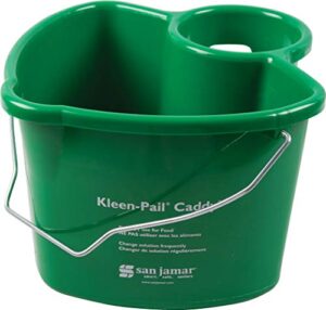 san jamar kp500 kleen-pail commercial cleaning caddy system, green