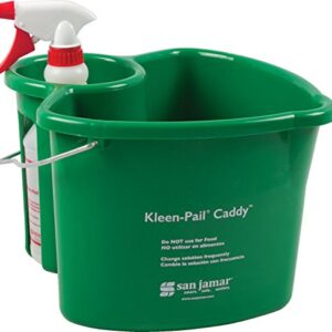 San Jamar KP500 Kleen-Pail Commercial Cleaning Caddy System, Green