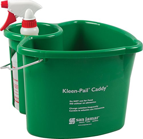 San Jamar KP500 Kleen-Pail Commercial Cleaning Caddy System, Green