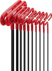 eklind 53610 cushion grip hex t-key allen wrench - 10pc set sae inch sizes 3/32-3/8 6in series