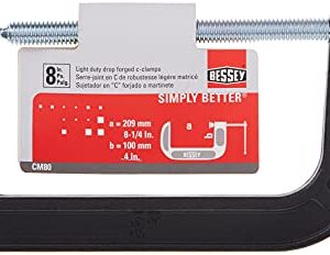 BESSEY CM80 Drop Forged, C-Clamp, 8 In.,Black