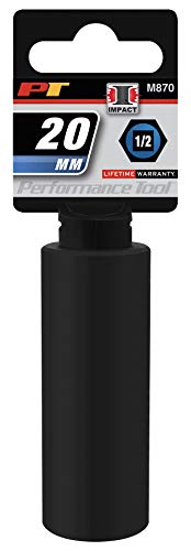 Performance Tool M870 1/2 Drive 6pt Impact Socket, 20mm