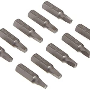 DEWALT DW2202B10 #2 Square Recess 1-Inch Bit Tip (10-Pack), Silver