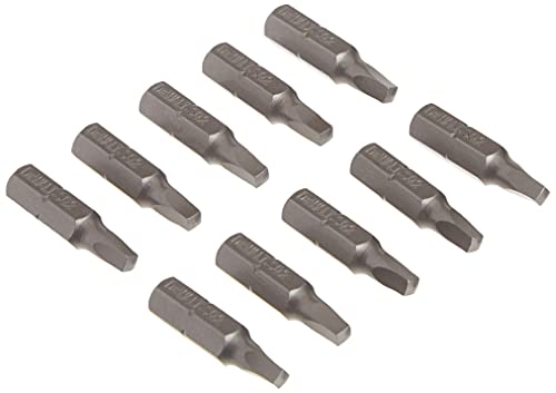 DEWALT DW2202B10 #2 Square Recess 1-Inch Bit Tip (10-Pack), Silver