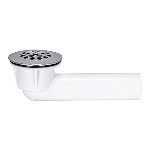 EZ-Flo 1-1/2 Inch Lift and Lock Two-Hole Trip-Lever Bath Waste Drain, Stainless Steel Tubular with Chrome Trim, 35213