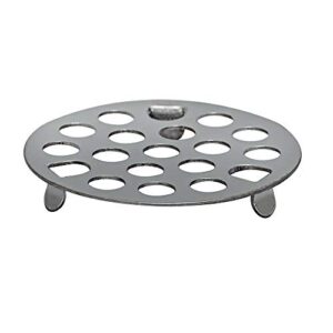 ez-flo 3-prong stainless steel bath drain strainer, snap-in shower drain cover with hair catcher, shower drain replacement, 30071