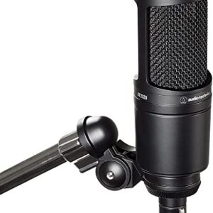 Audio-Technica AT2020 Cardioid Condenser Studio XLR Microphone, Ideal for Project/Home Studio Applications,Black