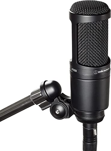 Audio-Technica AT2020 Cardioid Condenser Studio XLR Microphone, Ideal for Project/Home Studio Applications,Black