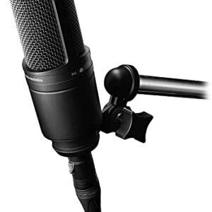 Audio-Technica AT2020 Cardioid Condenser Studio XLR Microphone, Ideal for Project/Home Studio Applications,Black