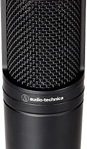 Audio-Technica AT2020 Cardioid Condenser Studio XLR Microphone, Ideal for Project/Home Studio Applications,Black