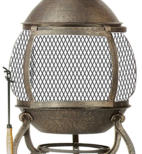 Deckmate Corona 3 Ft. High Outdoor Steel Chimenea Fireplace Model 28063