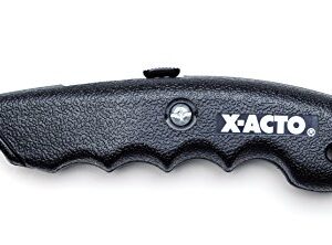 X-ACTO X3272 SurGrip Utility Knife with Contoured Plastic Handle and Retractable Blade, Black
