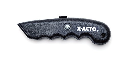 X-ACTO X3272 SurGrip Utility Knife with Contoured Plastic Handle and Retractable Blade, Black