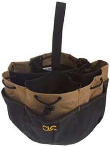 clc custom leathercraft 1148 drawstring bucket bag, 18 pocket , black