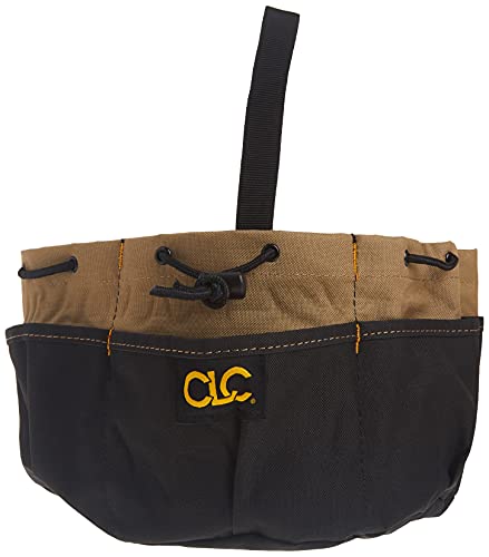 CLC Custom LeatherCraft 1148 Drawstring Bucket Bag, 18 Pocket , Black