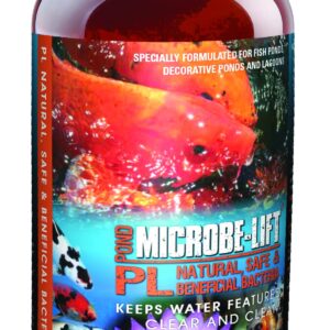 MICROBE-LIFT PL Pond Bacteria and Outdoor Water Garden Cleaner, Safe for Live Koi Fish, Plant Life, and Decor (32 Ounces)