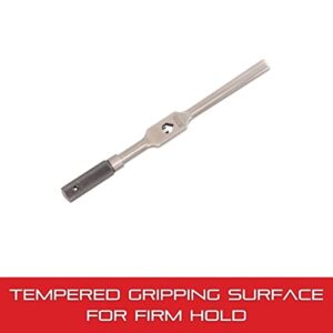Starrett Tap Wrench with Tempered Gripping Surfaces - 3/16-1/2" (4.7-12.7mm) Capacity Tap Size, 9" (225mm) Body Length, 5/32-9/32" (4-7mm) Square Shank - 91B