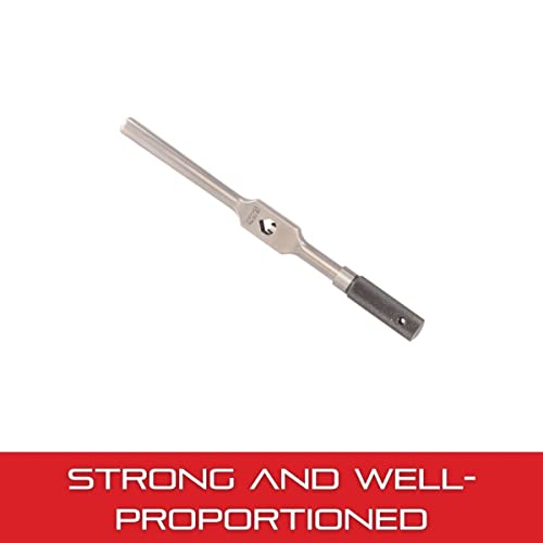 Starrett Tap Wrench with Tempered Gripping Surfaces - 3/16-1/2" (4.7-12.7mm) Capacity Tap Size, 9" (225mm) Body Length, 5/32-9/32" (4-7mm) Square Shank - 91B