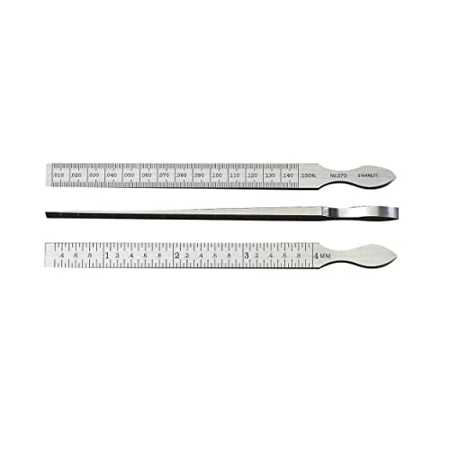 Starrett 270 Taper Gage, 010-.150-Inch/0.3-4mm Range, 001-Inch/0.05mm Graduations, 6-1/4-Inch/160mm Length