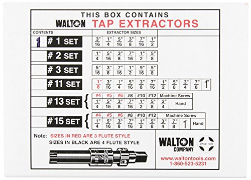 Walton Tools 18001 Tap Extractor Set, Black