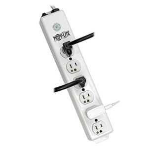 tripp lite 6 outlet medical-grade power strip, ul1363 not for patient-care vicinity, 6ft cord w/ 5-15p-hg plug (ps-606-hg) white