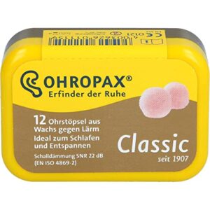 ohropax wax ear plugs, 12 plug