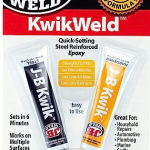 J-B Weld 8276 KwikWeld Quick Setting Steel Reinforced Epoxy - Dark Grey 2 oz