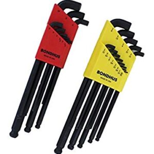 Bondhus 20599 0.050-3/8" & 1.5-10mm Stubby Ball End Hex Key DoublePK