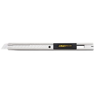 olfa 9mm stainless-steel utility knife (svr-2) - multi-purpose retractable precision knife w/ stainless-steel snap-off blade, replacement blades: any olfa 9mm blade