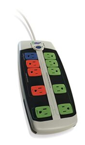 smart strip bits limited lcg-3mvr energy saving surge protector with autoswitching technology, 10-outlet
