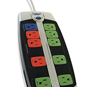 Smart Strip Bits Limited LCG-3MVR Energy Saving Surge Protector with Autoswitching Technology, 10-Outlet