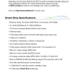 Smart Strip Bits Limited LCG-3MVR Energy Saving Surge Protector with Autoswitching Technology, 10-Outlet