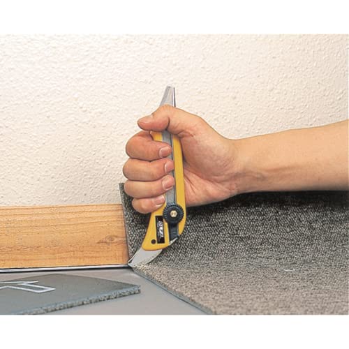 OLFA 18mm Extended Depth Utility Knife (OL) - Multi-Purpose Carpet and Thick Materials Knife w/ Extra Blade Exposure, Carpet Tuck Tool, Custom Cutting Depth & Snap-Off Blade, Replacement Blades: Any OLFA 18mm Blade